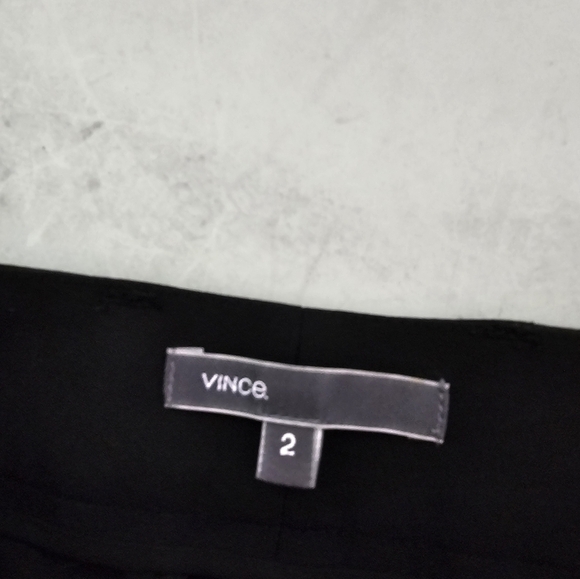 Vince Wool Black Straight Leg Carrer Work Pant 2 Preowned - Picture 5 of 8